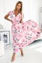 Sukienka damska Model 434-5 Lisa Big Rose/White - Numoco