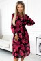 Sukienka damska Model 449-2 Carla Black/Red Rose - Numoco