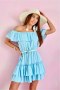 Sukienka damska Model BLE SUK0291 Błękit - Roco Fashion