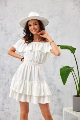Sukienka damska Model EKR SUK0291 Ecru - Roco Fashion