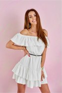 Sukienka damska Model EKR SUK0291 Ecru - Roco Fashion