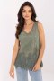Bluzka damska Top ażurowy haftowany Model MI-BZ-9005.69 khaki