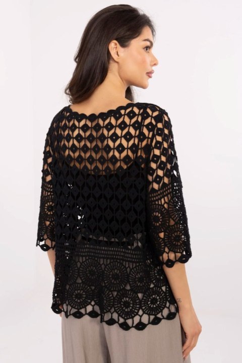 Bluzka damska i Top Zestaw Model MI-BZ-9007.77 Black - Italy Moda Bluzka damska i Top Zestaw Model MI-BZ-9007.77 Black - Italy Moda