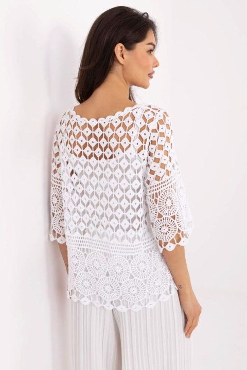 Bluzka damska i Top Zestaw Model MI-BZ-9007.77 White - Italy Moda Bluzka damska i Top Zestaw Model MI-BZ-9007.77 White - Italy Moda