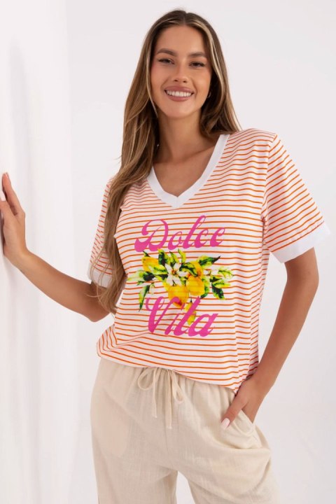Bluzka damska Model MI-BZ-M6312-2.93 Orange - Italy Moda Bluzka damska Model MI-BZ-M6312-2.93 Orange - Italy Moda