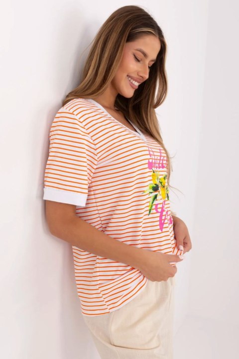 Bluzka damska Model MI-BZ-M6312-2.93 Orange - Italy Moda Bluzka damska Model MI-BZ-M6312-2.93 Orange - Italy Moda