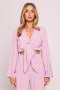 Bluzka damska elegancka wiązana krótka brudny róż dirty pink - Moe