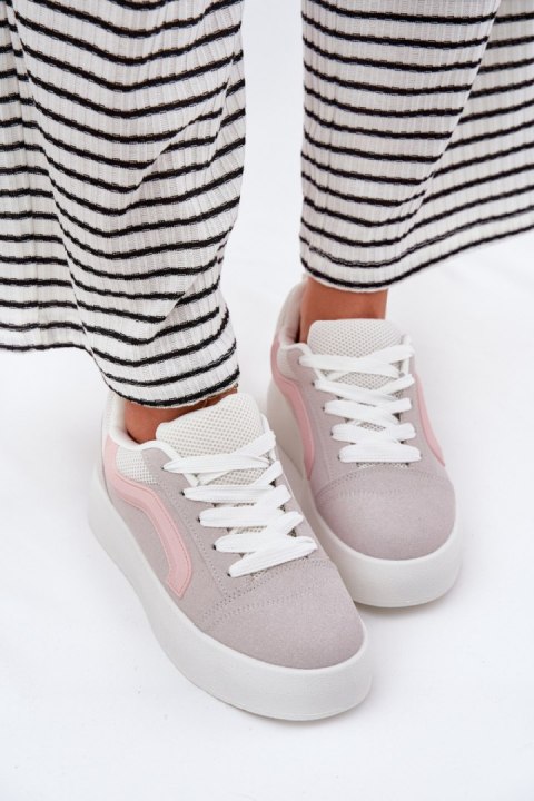 Buty Sportowe Sneakersy damskie Model Tellnira BL606P Grey Buty Sportowe Sneakersy damskie Model Tellnira BL606P Grey