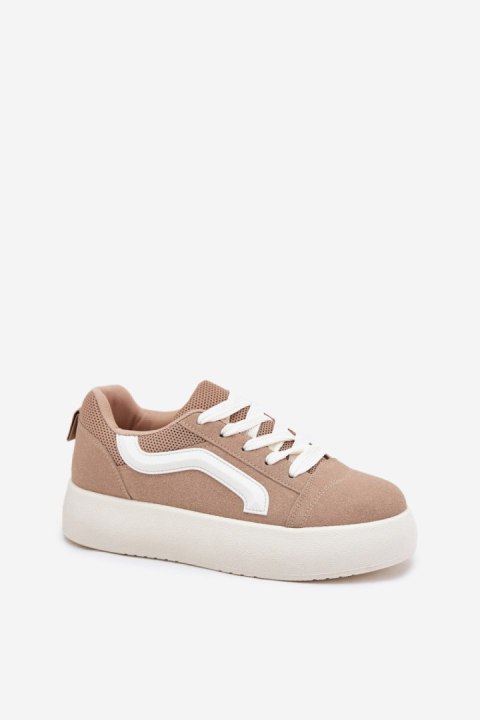 Buty Sportowe Sneakersy damskie Model Tellnira BL606P Khaki Buty Sportowe Sneakersy damskie Model Tellnira BL606P Khaki
