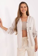 Koszula Damska muślinowa Model DHJ-KS-25157.87 Beige - Italy Moda