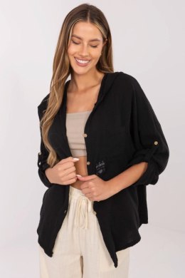 Koszula Damska muślinowa Model DHJ-KS-25157.87 Black - Italy Moda