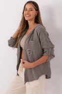 Koszula Damska muślinowa Model DHJ-KS-25157.87 Dark Grey - Italy Moda
