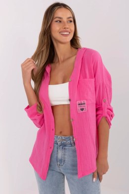 Koszula Damska muślinowa Model DHJ-KS-25157.87 Dark Pink - Italy Moda