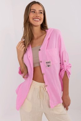 Koszula Damska muślinowa Model DHJ-KS-25157.87 Pink - Italy Moda