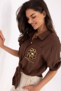 Koszula Damska Model DHJ-KS-8595-1.66 Brown - Italy Moda