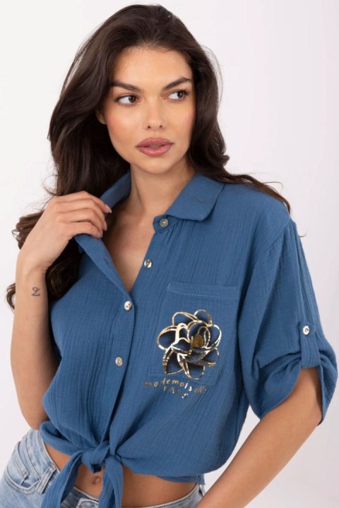 Koszula Damska Model DHJ-KS-8595-1.66 Dark Blue - Italy Moda Koszula Damska Model DHJ-KS-8595-1.66 Dark Blue - Italy Moda