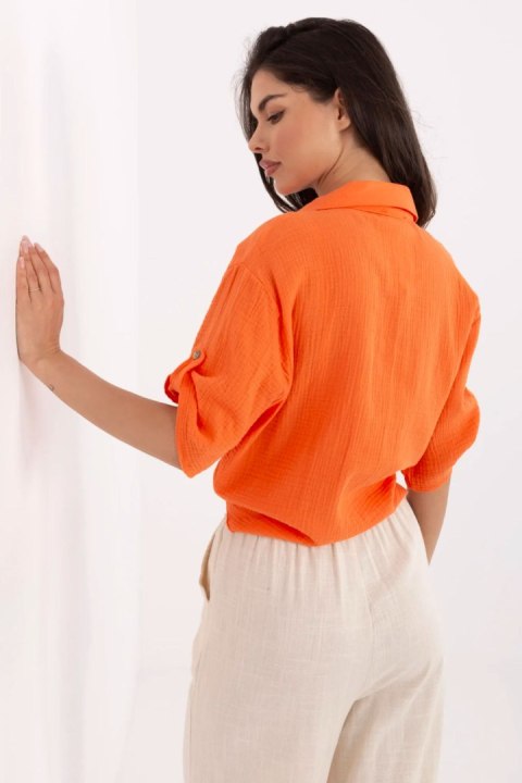 Koszula Damska Model DHJ-KS-8595-1.66 Orange - Italy Moda Koszula Damska Model DHJ-KS-8595-1.66 Orange - Italy Moda