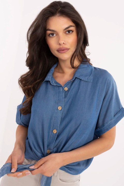 Koszula Damska Model MO-KS-231876.27 Dark Blue - Italy Moda Koszula Damska Model MO-KS-231876.27 Dark Blue - Italy Moda