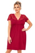 Koszula Nocna damska Plus size Model Livia Plus Size Burgund Bordo - Donna