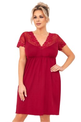 Koszula Nocna damska Plus size Model Livia Plus Size Burgund Bordo - Donna