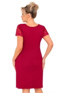 Koszula Nocna damska Plus size Model Livia Plus Size Burgund Bordo - Donna