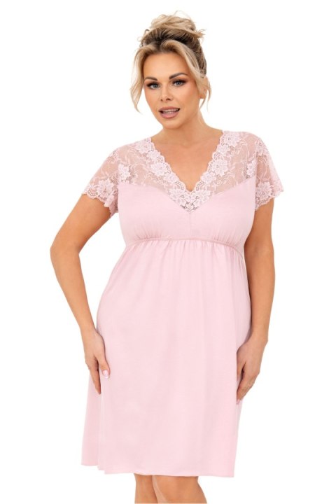 Koszula Nocna damska Plus size Model Livia Plus Size Powder Pink - Donna Koszula Nocna damska Plus size Model Livia Plus Size Powder Pink - Donna
