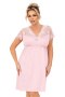 Koszula Nocna damska Plus size Model Livia Plus Size Powder Pink - Donna