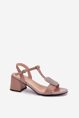 Sandały damskie skórzane Model Vinceza 91134 Beige