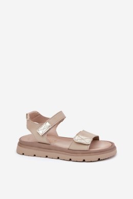 Sandały damskie skórzane Model Zazoo 40443 Beige
