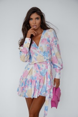 Sukienka damska Model Anna Krótka 286144015 Fiori Pastello - LaBalancia