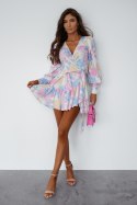 Sukienka damska Model Anna Krótka 286144015 Fiori Pastello - LaBalancia