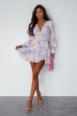 Sukienka damska Model Anna Krótka 286144015 Fiori Pastello - LaBalancia