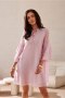 Sukienka damska elegancka trapezowa mini Beatrice różowa pink - Roco Fashion
