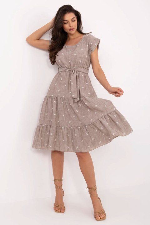 Sukienka damska letnia Model DHJ-SK-13583.18 Dark Beige - Italy Moda Sukienka damska letnia Model DHJ-SK-13583.18 Dark Beige - Italy Moda
