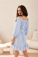 Sukienka damska Model Giulia BLE SUK0523 Błękit - Roco Fashion