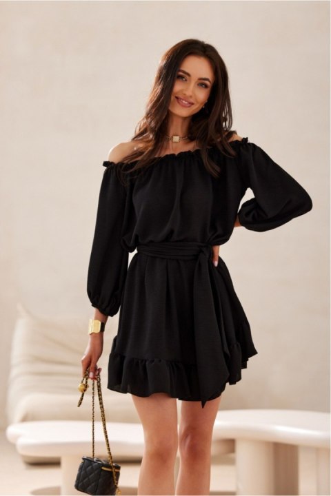 Sukienka damska Model Giulia CZA SUK0523 Black - Roco Fashion Sukienka damska Model Giulia CZA SUK0523 Black - Roco Fashion