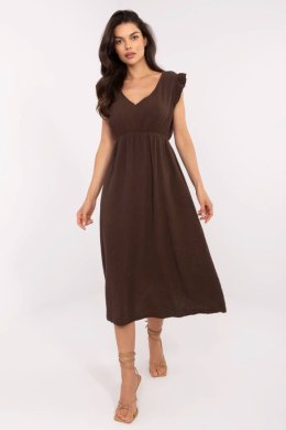 Sukienka damska muślinowa Model MI-SK-122126.77 Brown - Italy Moda