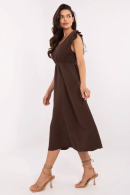 Sukienka damska muślinowa Model MI-SK-122126.77 Brown - Italy Moda