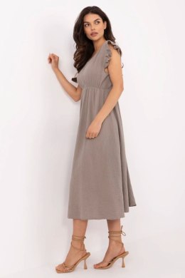 Sukienka damska muślinowa Model MI-SK-122126.77 Dark Beige - Italy Moda