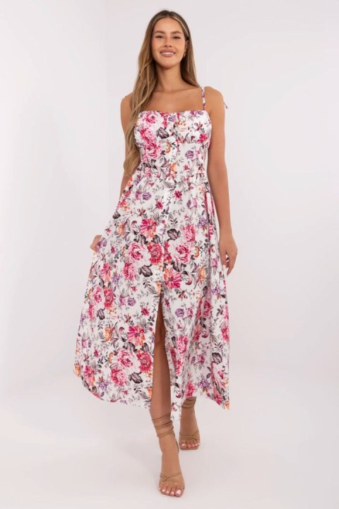 Sukienka damska Model MI-SK-23817-12.95 White/Pink - Italy Moda Sukienka damska Model MI-SK-23817-12.95 White/Pink - Italy Moda