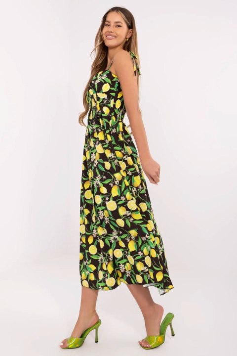 Sukienka damska Model MI-SK-23817.40 Black/Yellow - Italy Moda Sukienka damska Model MI-SK-23817.40 Black/Yellow - Italy Moda