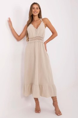 Sukienka damska midi Model MI-SK-88573.83 Beige - Italy Moda
