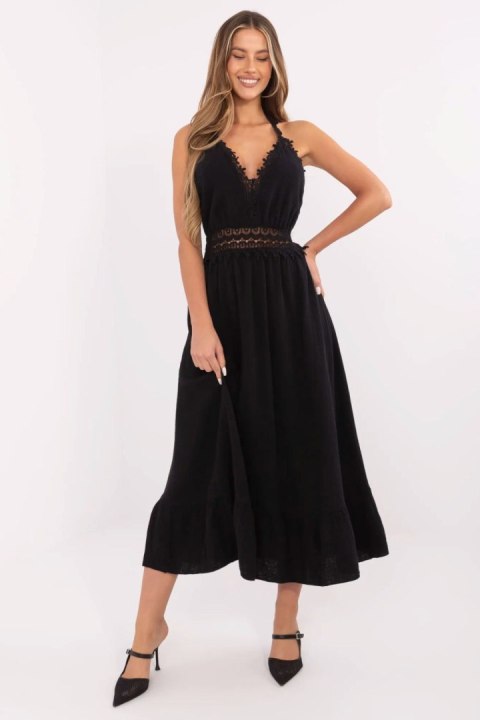 Sukienka damska midi Model MI-SK-88573.83 Black - Italy Moda Sukienka damska midi Model MI-SK-88573.83 Black - Italy Moda