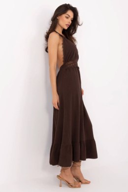Sukienka damksa midi Model MI-SK-88573.83 Dark Brown - Italy Moda