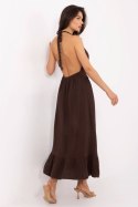 Sukienka damksa midi Model MI-SK-88573.83 Dark Brown - Italy Moda