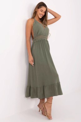 Sukienka damska midi Model MI-SK-88573.83 Khaki - Italy Moda