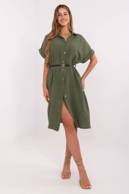 Sukienka damska muślinowa Model MI-SK-A2494.99 Khaki - Italy Moda