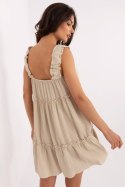 Sukienka damska muślinowa Model MI-SK-A5036.78 Beige - Italy Moda