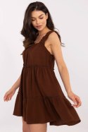 Sukienka damska muślinowa Model MI-SK-A5036.78 Brown - Italy Moda