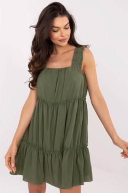 Sukienka damska muślinowa Model MI-SK-A5036.78 Khaki - Italy Moda